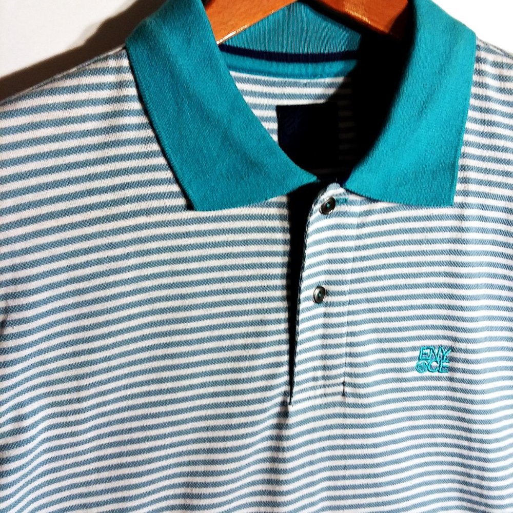 Enyce Men's Short Sleeve Striped Cotton Polo Sz XL